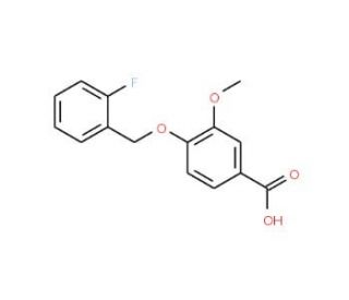 4-[(2-Fluorobenzyl)oxy]-3-methoxybenzoic acid - chemical structure image