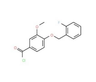 4-[(2-fluorobenzyl)oxy]-3-methoxybenzoyl chloride - chemical structure image