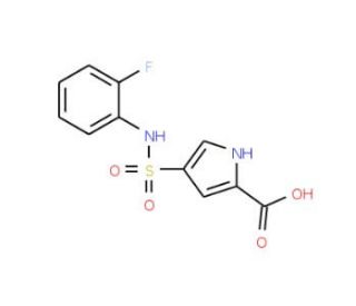 4-{[(2-fluorophenyl)amino]sulfonyl}-1H-pyrrole-2-carboxylic acid - chemical structure image