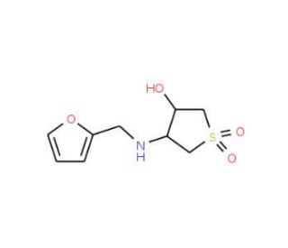 4-[(2-furylmethyl)amino]tetrahydrothiophene-3-ol 1,1-dioxide - chemical structure image