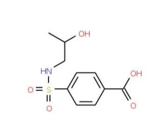 4-{[(2-hydroxypropyl)amino]sulfonyl}benzoic acid - chemical structure image