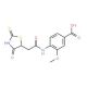 4-{[(2-Mercapto-4-oxo-4,5-dihydro-1,3-thiazol-5-yl)acetyl]amino}-3-methoxybenzoic acid - chemical structure image