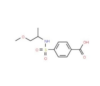 4-{[(2-methoxy-1-methylethyl)amino]sulfonyl}benzoic acid - chemical structure image