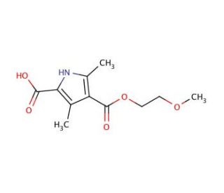 4-[(2-methoxyethoxy)carbonyl]-3,5-dimethyl-1H-pyrrole-2-carboxylic acid - chemical structure image