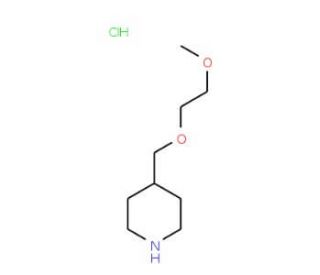 4-[(2-Methoxyethoxy)methyl]piperidine hydrochloride - chemical structure image