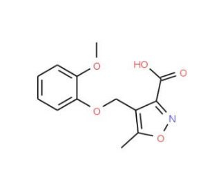 4-[(2-Methoxyphenoxy)methyl]-5-methylisoxazole-3-carboxylic acid - chemical structure image