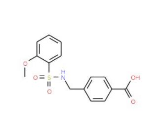 4-({[(2-methoxyphenyl)sulfonyl]amino}methyl)benzoic acid - chemical structure image