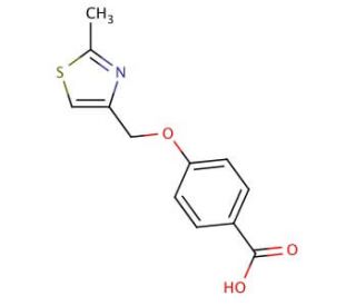 4-[(2-methyl-1,3-thiazol-4-yl)methoxy]benzoic acid - chemical structure image