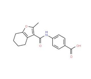 4-[(2-Methyl-4,5,6,7-tetrahydro-benzofuran-3-carbonyl)-amino]-benzoic acid - chemical structure image