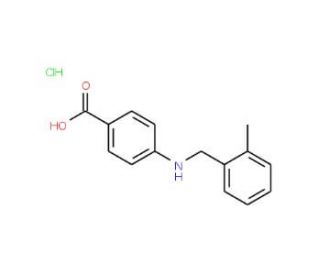 4-[(2-methylbenzyl)amino]benzoic acid hydrochloride - chemical structure image