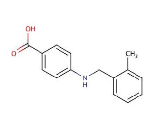 4-[(2-methylbenzyl)amino]benzoic acid - chemical structure image
