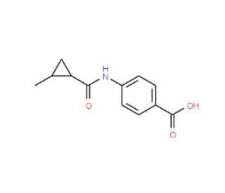 4-{[(2-methylcyclopropyl)carbonyl]amino}benzoic acid (CAS 926194-26-5) - chemical structure image