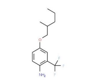 4-[(2-Methylpentyl)oxy]-2-(trifluoromethyl)aniline - chemical structure image
