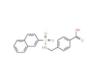 4-{[(2-naphthylsulfonyl)amino]methyl}benzoic acid - chemical structure image