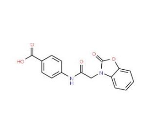 4-{[(2-Oxo-1,3-benzoxazol-3(2H)-yl)acetyl]-amino}benzoic acid - chemical structure image