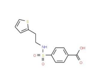 4-{[(2-thien-2-ylethyl)amino]sulfonyl}benzoic acid - chemical structure image