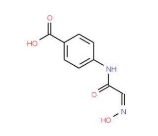 4-{[(2E)-2-(hydroxyimino)ethanoyl]amino}benzoic acid (CAS 17122-78-0) - chemical structure image