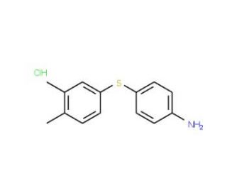 4-[(3,4-dimethylphenyl)thio]aniline hydrochloride - chemical structure image