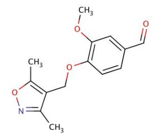 4-[(3,5-dimethylisoxazol-4-yl)methoxy]-3-methoxybenzaldehyde - chemical structure image