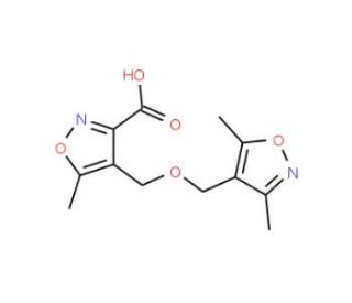 4-{[(3,5-Dimethylisoxazol-4-yl)methoxy]methyl}-5-methylisoxazole-3-carboxylic acid - chemical structure image