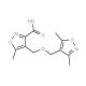 4-{[(3,5-Dimethylisoxazol-4-yl)methoxy]methyl}-5-methylisoxazole-3-carboxylic acid - chemical structure image