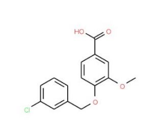 4-[(3-Chlorobenzyl)oxy]-3-methoxybenzoic acid - chemical structure image