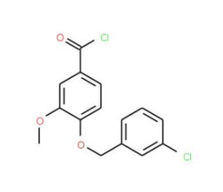4-[(3-chlorobenzyl)oxy]-3-methoxybenzoyl chloride - chemical structure image