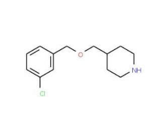 4-{[(3-Chlorobenzyl)oxy]methyl}piperidine - chemical structure image