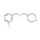 4-{[(3-Chlorobenzyl)oxy]methyl}piperidine - chemical structure image