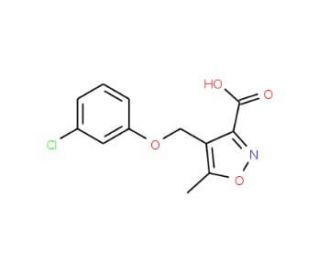4-[(3-Chlorophenoxy)methyl]-5-methylisoxazole-3-carboxylic acid - chemical structure image