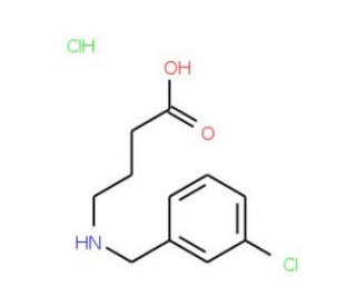 4-{[(3-chlorophenyl)methyl]amino}butanoic acid hydrochloride - chemical structure image
