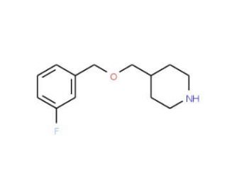 4-{[(3-Fluorobenzyl)oxy]methyl}piperidine (CAS 946725-20-8) - chemical structure image