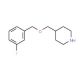 4-{[(3-Fluorobenzyl)oxy]methyl}piperidine (CAS 946725-20-8) - chemical structure image