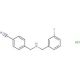 4-({[(3-fluorophenyl)methyl]amino}methyl)benzonitrile hydrochloride - chemical structure image