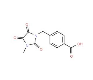 4-[(3-methyl-2,4,5-trioxoimidazolidin-1-yl)methyl]benzoic acid - chemical structure image