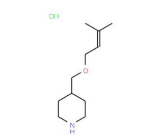 4-{[(3-Methyl-2-butenyl)oxy]methyl}piperidinehydrochloride - chemical structure image