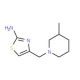 4-[(3-methylpiperidin-1-yl)methyl]-1,3-thiazol-2-amine - chemical structure image