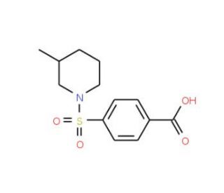 4-[(3-methylpiperidin-1-yl)sulfonyl]benzoic acid - chemical structure image