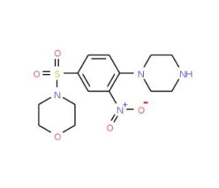 4-[(3-nitro-4-piperazin-1-ylphenyl)sulfonyl]morpholine - chemical structure image