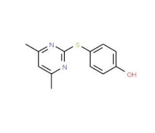 4-[(4,6-Dimethylpyrimidin-2-yl)thio]phenol (CAS 107718-34-3) - chemical structure image