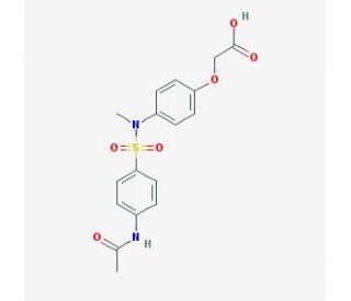 {4-[(4-Acetylamino-benzenesulfonyl)-methyl-amino]-phenoxy}-acetic acid (CAS 850021-32-8) - chemical structure image