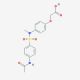 {4-[(4-Acetylamino-benzenesulfonyl)-methyl-amino]-phenoxy}-acetic acid (CAS 850021-32-8) - chemical structure image