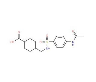 4-[({[4-(Acetylamino)phenyl]sulfonyl}amino)methyl]cyclohexanecarboxylic acid - chemical structure image
