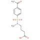 4-[[(4-acetylphenyl)sulfonyl](methyl)amino]butanoic acid - chemical structure image