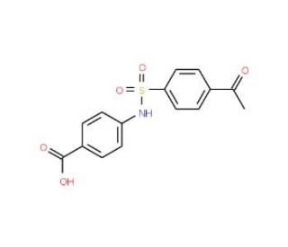4-{[(4-acetylphenyl)sulfonyl]amino}benzoic acid - chemical structure image