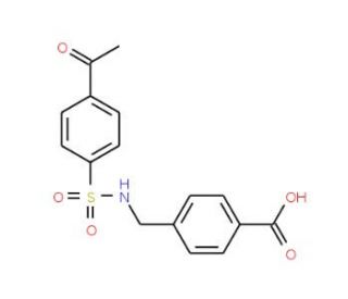 4-({[(4-acetylphenyl)sulfonyl]amino}methyl)benzoic acid - chemical structure image