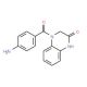 4-[(4-aminophenyl)carbonyl]-1,2,3,4-tetrahydroquinoxalin-2-one - chemical structure image