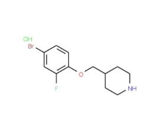 4-[(4-Bromo-2-fluorophenoxy)methyl]piperidine hydrochloride - chemical structure image