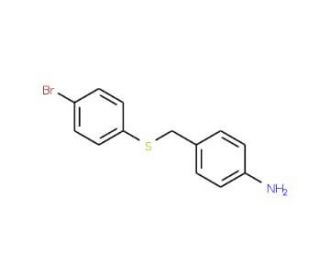 4-{[(4-Bromophenyl)sulfanyl]methyl}aniline (CAS 54306-14-8) - chemical structure image