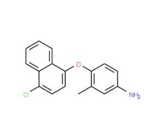 4-[(4-Chloro-1-naphthyl)oxy]-3-methylphenylamine - chemical structure image